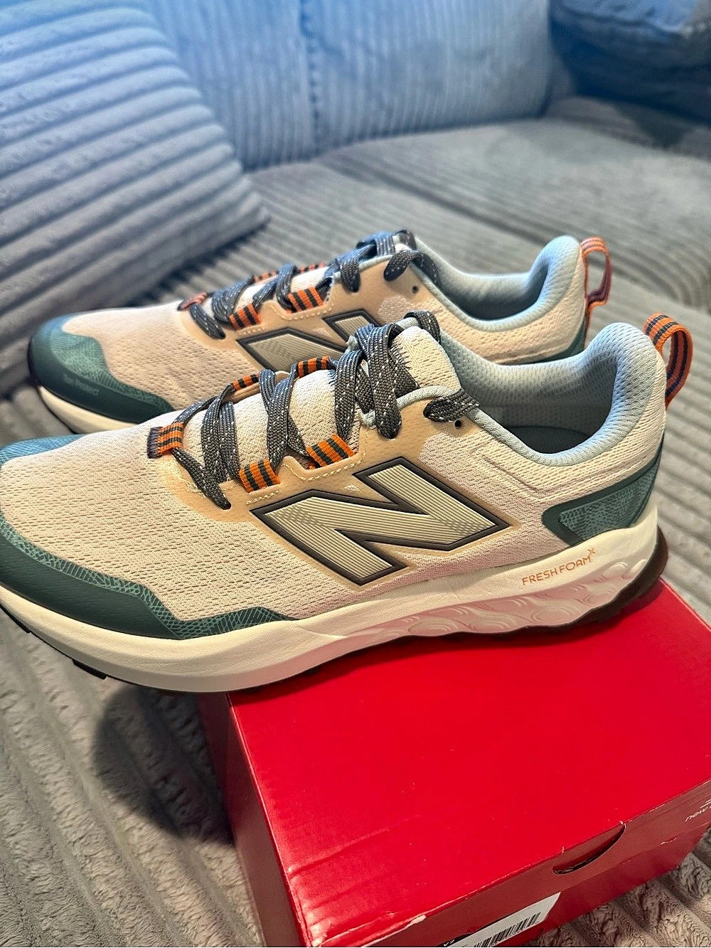 New Balance Fresh Foam X Garoé v2 Trail Running Shoes Green & Beige US 11